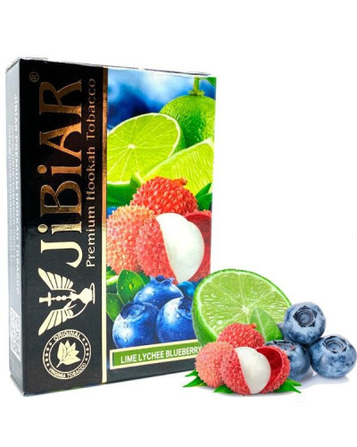 Табак для кальяна JiBiAR 50 гр Lime Lychee Blueberry (чорниця лічі лайм)