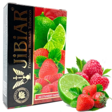 Табак для кальяна  JiBiAR 50 гр Lime Strawberry Raspberry (лайм полуниця малина) (протермінований)