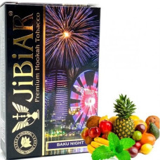 Табак для кальяна JiBiAR 50 гр Baku Night (апельсин банан вишня м'ята) (протермінований)