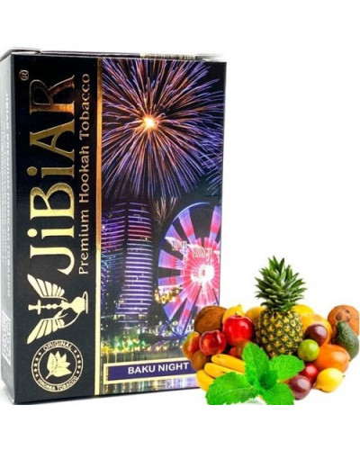 Табак для кальяна JiBiAR 50 гр Baku Night (апельсин банан вишня м'ята) (протермінований)