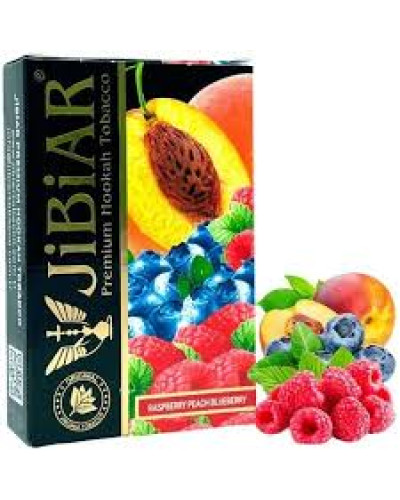 Табак для кальяна JiBiAR 50 гр Raspberry Peach Blueberry (малина чорниця персик) (протермінований)