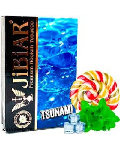 Табак для кальяна JiBiAR 50 гр Tsunami (льодяник м'ята лід) (протермінований)