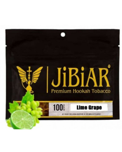 Тютюн для кальяну JiBiAR 100 гр Lime Grape (лайм виноград) (протермінований)