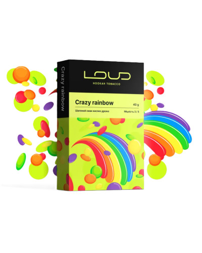 Табак для кальяну LOUD Medium 40 гр Crazy rainbow (Кислі драже)