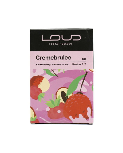 Табак для кальяну LOUD Medium 40 гр Cremebrulee (Кремовий мус з малини та лічі)