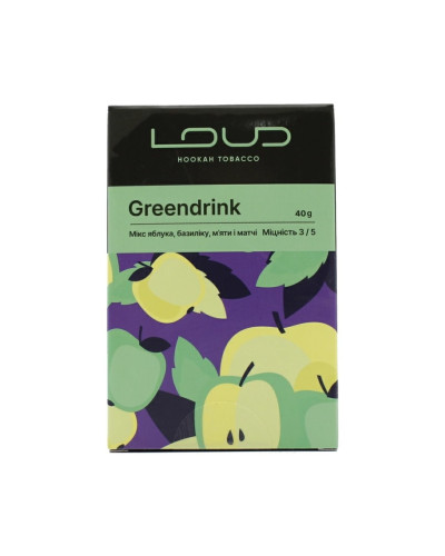 Табак для кальяну LOUD Medium 40 гр Greendrink (Яблуко базилік м'ята і матча)