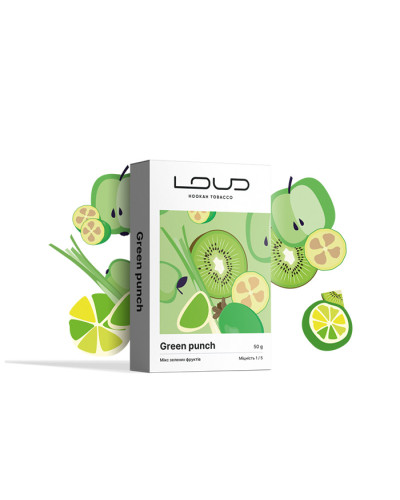 Табак для кальяна LOUD Lite 50 гр Green punch (Микс зелени и фруктов)