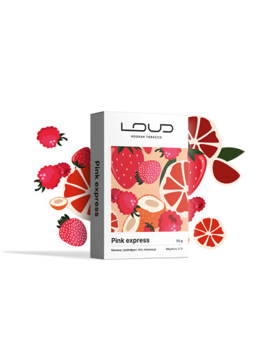 Табак для кальяна LOUD Lite 50 гр Pink Express (Малина грейпфрут личи клубника)