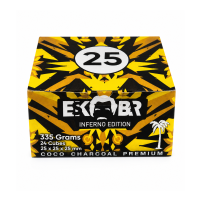 Вугілля кокосове ESCOBAR Inferno Edition 0.335 кг (24 кубика) 25 мм