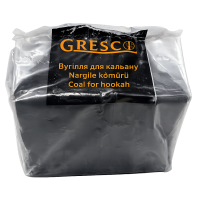 Вугілля горіхове GRESCO для кальяну 0,5 кг 25 мм (36 кубиків)