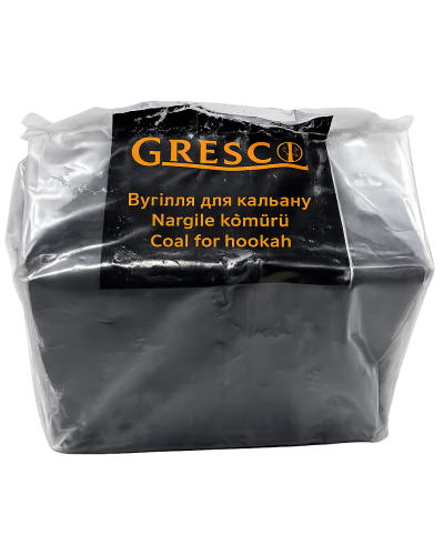 Уголь ореховый GRESCO для кальяна 0,5 кг 25 мм (36 кубиков)