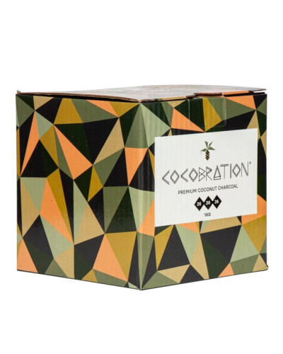 Вугілля кокосове Cocobration , 1кг (64 КУБИКА) 26 ММ
