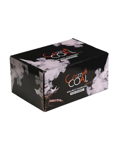Вугілля горіхове Crazzy Coal 1 кг (72шт) 25 MM
