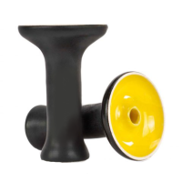 Чаша для кальяну 2x2 Medium Black Matt Yellow (чорна з жовтим матова)