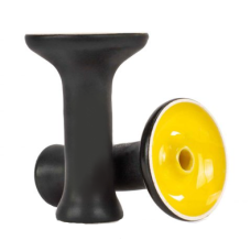 Чаша для кальяну 2x2 Medium Black Matt Yellow (чорна з жовтим матова)