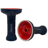 Чаша для кальяну 2x2 Medium Turtle Red (чорна з червоним матова)