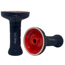 Чаша для кальяну 2x2 Medium Turtle Red (чорна з червоним матова)