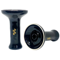 Чаша для кальяну 2x2 Medium Black Matt Black Glass (чорна глянцева)