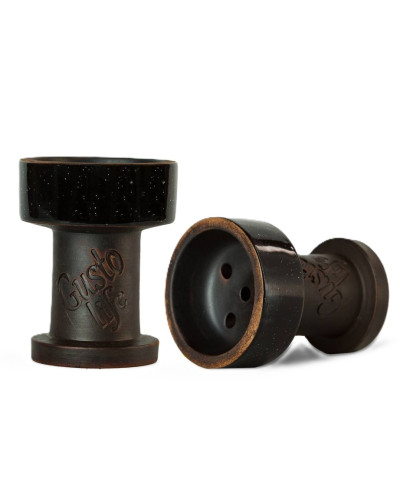 Чаша для кальяну GUSTO Bowls ROOK Black White Point (чорна в білу крапку)