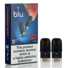 Картриджі Blu 2.0 18 мг Strwaberry mint (полуниця м'ята)