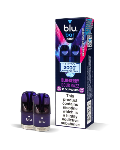 Картриджі Blu Bar Pod Blueberry Sour Razz (Чорниця Кисла Малина) 20мг