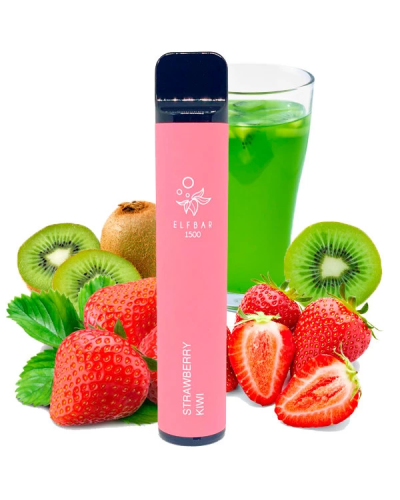 Одноразка ELF BAR 1500 "Strawberry Kiwi" зі смаком полуниця ківі