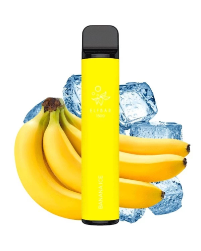 Одноразка ELF BAR 1500 "Banana Ice" зі смаком банан лід