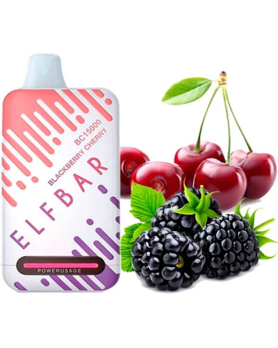 Одноразка ELF BAR BC 15000 затяжок "Blackberry Cherry" зі смаком ожина вишня