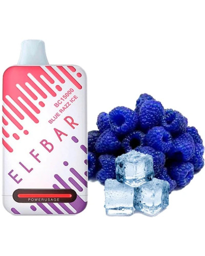 Одноразка ELF BAR BC 15000 затяжок "Blue razz ice" зі смаком блакитна малина лід