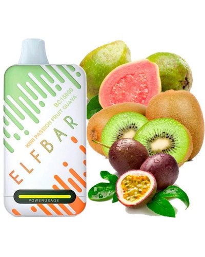 Одноразка ELF BAR BC 15000 затяжок "Kiwi passion fruit guava" зі смаком ківі маракуйя гуава