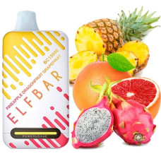 Одноразка ELF BAR BC 15000 затяжок "Pineapple dragonfruit grapefruit" зі смаком ананас драгонфрукт грейпфрут