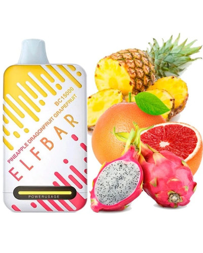 Одноразка ELF BAR BC 15000 затяжок "Pineapple dragonfruit grapefruit" зі смаком ананас драгонфрукт грейпфрут