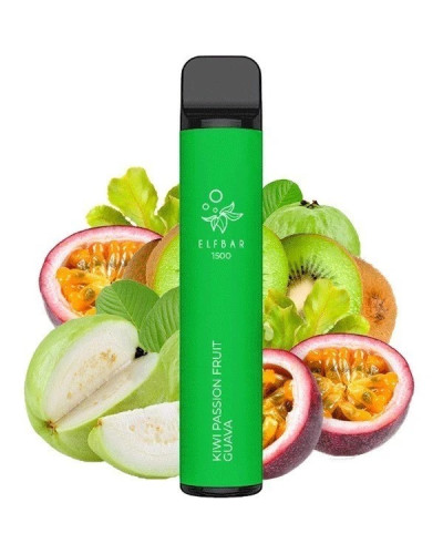 Одноразка ELF BAR 1500 "Kiwi Passion Fruit Guava" со вкусом киви маракуя гуава