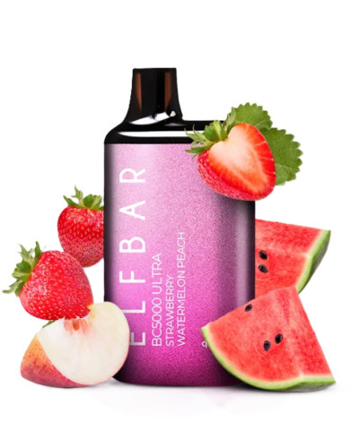Одноразка ELF BAR BC 5000 Ultra "Strawberry watermelon peach" со вкусом клубника арбуз персик
