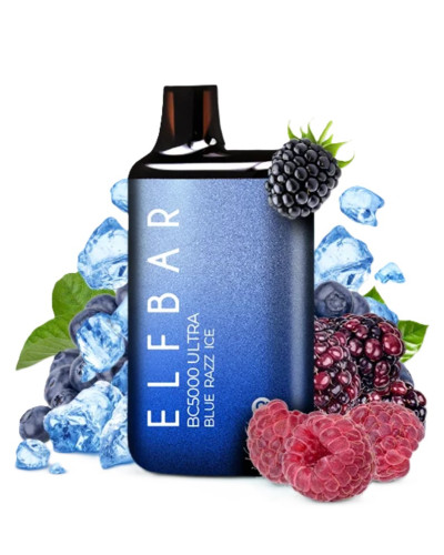 Одноразка ELF BAR BC 5000 Ultra "Blue Razz Ice" со вкусом голубая малина лед