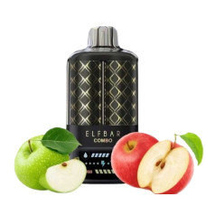 Одноразка Elf Bar Combo 25000 "Green Apple + Double Apple Shisha" (зелене яблуко + подвійне яблуко)