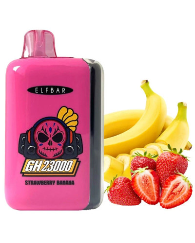 Одноразка ELF BAR GH 23000 "Strawberry Banana" зі смаком полуниця банан