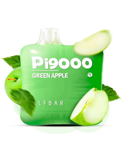 Одноразка ELF BAR Pi 9000 затяжек "Green Apple" со вкусом зеленое яблоко