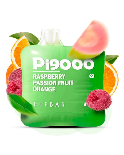 Одноразка ELF BAR Pi 9000 затяжек "Raspberry Passion Fruit Orange" со вкусом малина маракуйя апельсин