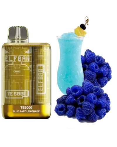Одноразка ELF BAR TE5000 затяжек "Blue Razz Lemonade" со вкусом голубая малина лимонад