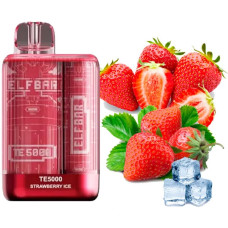 Одноразка ELF BAR TE5000 затяжок "Strawberry Ice" зі смаком полуниця лід