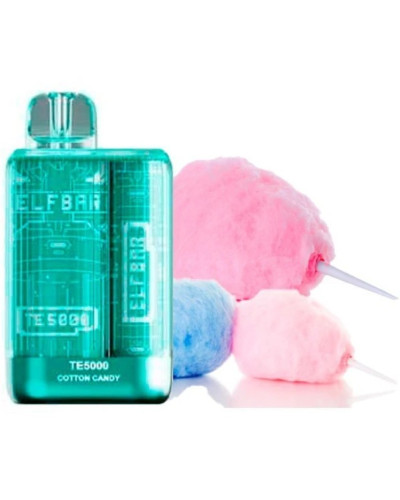 Одноразка ELF BAR TE5000 затяжок "Cotton Candy" зі смаком цукрової вати