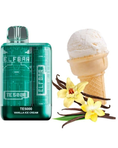 Одноразка ELF BAR TE5000 затяжок "Vanilla Ice Cream" зі смаком ванільного морозива