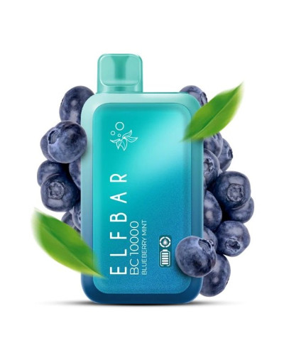 Одноразка ELF BAR BC 10000 затяжек "Blueberry Mint" со вкусом черника мята