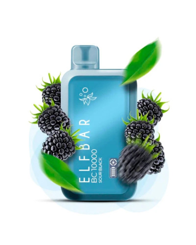 Одноразка ELF BAR BC 10000 затяжок "Sour Blackcurrant" зі смаком кисла ожина
