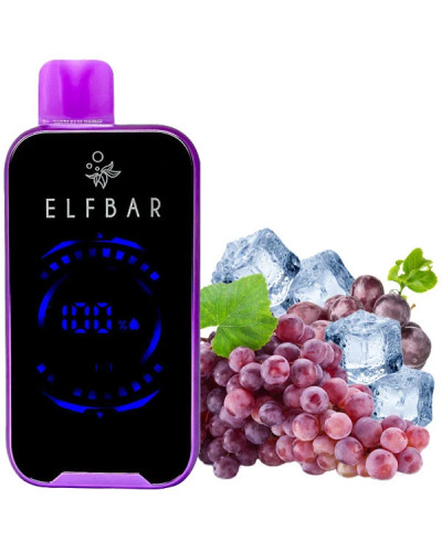 Одноразка ELF BAR FS 18000 затяжок "Grape Ice" зі смаком виноград лід