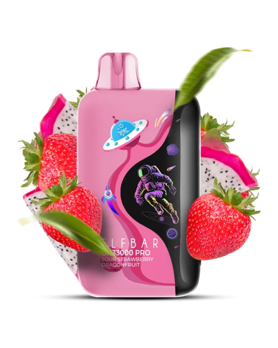 Одноразка ELF BAR GH 33000 PRO "Sour Strawberry Dragonfruit" со вкусом клубника и драгонфрукт