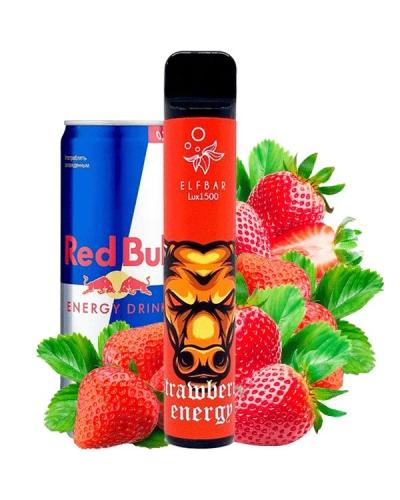 Одноразка ELF BAR Lux 1500 "Strawberry Energy" полуниця енергетик