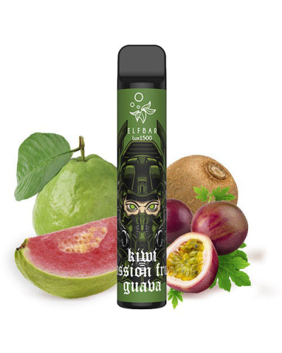 Одноразка ELF BAR LUX 1500 "Kiwi passion fruit guava" зі смаком ківі, маракуйя і гуави