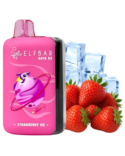 Одноразка Elf Bar RAYA D3 25000 Strawberry Ice (клубника лeд)